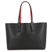 Load image into Gallery viewer, Christian Louboutin CABATA Spike Studded Tote Bag Black3205219 Calf Leather Size Small
