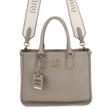 Load image into Gallery viewer, MIUMIU Vitello Daino 2WAY Bag Gray5BA249 Leather

