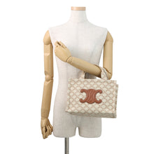 将图像加载到图库查看器中，CELINE Triomphe Covertise 2WAY Bag Beige/Brown199162FRF Canvas Leather Size Small
