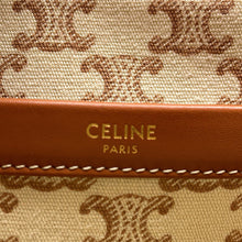 将图像加载到图库查看器中，CELINE Triomphe Covertise 2WAY Bag Beige/Brown199162FRF Canvas Leather Size Small
