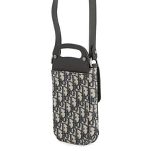 将图像加载到图库查看器中，Dior Oblique Saddle Vertical Pouch Black/Beige/Navy2ADCA446YKS Leather Canvas
