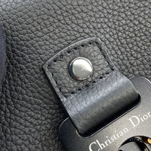 将图像加载到图库查看器中，Dior Oblique Saddle Vertical Pouch Black/Beige/Navy2ADCA446YKS Leather Canvas
