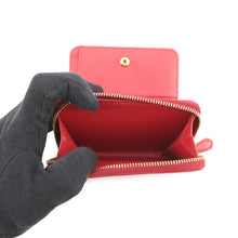 Load image into Gallery viewer, PRADA Bifold Wallet compact wallet Red1ML036 Leather
