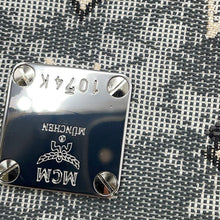 Load image into Gallery viewer, MCM Vintage Jacquard Phone Shoulder Bag Black/Gray/WhiteMMRBATQ02EG001 Canvas Leather
