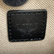 Load image into Gallery viewer, MCM Vintage Jacquard Phone Shoulder Bag Black/Gray/WhiteMMRBATQ02EG001 Canvas Leather
