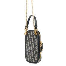 Load image into Gallery viewer, Dior Oblique 30 Montaigne Call'in Dior Phone Shoulder Bag Navy/BeigeS2114UTZQ Canvas Leather
