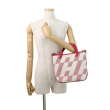 将图像加载到图库查看器中，HERMES H Ambie Framboise Toile H Swift Leather Size PM
