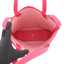 将图像加载到图库查看器中，HERMES H Ambie Framboise Toile H Swift Leather Size PM
