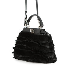将图像加载到图库查看器中，FENDI Peekaboo Black8BN244 Fur Leather Size Mini
