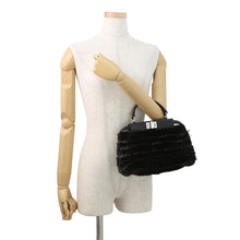 将图像加载到图库查看器中，FENDI Peekaboo Black8BN244 Fur Leather Size Mini
