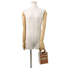 将图像加载到图库查看器中，FENDI Sunshine shopper Brown/Ivory8BS051 Canvas Size Mini

