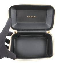 将图像加载到图库查看器中，BVLGARI Serpenti 2-Way Vanity Bag Champagne Gold Karung embossed leather
