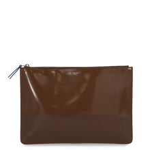 将图像加载到图库查看器中，CELINE Clutch Bag Brown Leather
