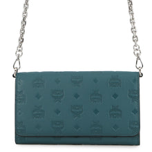 Load image into Gallery viewer, MCM Visetos Shoulder Wallet BlueMXEBAKM01JY001 Leather
