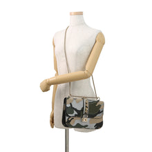 Load image into Gallery viewer, Valentino Garavani Glam Rock Camouflage Chainshoulder Bag Silver/Beige/Green Canvas Leather
