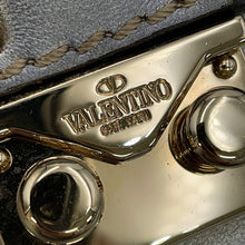 Load image into Gallery viewer, Valentino Garavani Glam Rock Camouflage Chainshoulder Bag Silver/Beige/Green Canvas Leather
