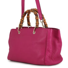 将图像加载到图库查看器中，GUCCI Bamboo Shopper Medium Handbag Pink323660 Leather
