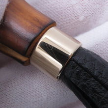 Load image into Gallery viewer, GUCCI Bamboo Tassel Pouch Black376854 Leather
