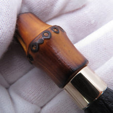 Load image into Gallery viewer, GUCCI Bamboo Tassel Pouch Black376854 Leather
