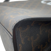 将图像加载到图库查看器中，CELINE Vertical Cabas Brown/Black194432 PVC Leather Size Medium
