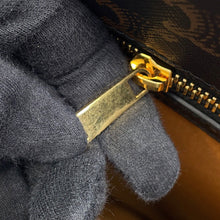 将图像加载到图库查看器中，CELINE Vertical Cabas Brown/Black194432 PVC Leather Size Medium
