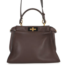 将图像加载到图库查看器中，FENDI Peekaboo Icy You Brown8BN321 Leather Size Medium
