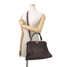 将图像加载到图库查看器中，FENDI Peekaboo Icy You Brown8BN321 Leather Size Medium
