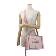 Load image into Gallery viewer, Dior Book Tote Book Cover Embroidery with Strap Bag PinkM1404PEHO Canvas Size Small

