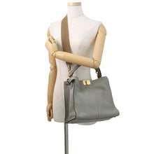 将图像加载到图库查看器中，FENDI Peekaboo X-Lite Gray8BN310 Calf Leather Size regular
