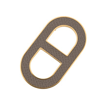 将图像加载到图库查看器中，HERMES Chaine d'Ancre Brooch Etain Epsom Metal
