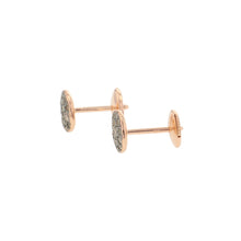 Load image into Gallery viewer, Pomellato Sabbia (Round) Pave Brown Diamond Stud EarringsPOB2042-O7000-DBR00 18K Pink Gold
