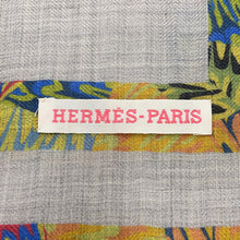 Load image into Gallery viewer, HERMES Scarf Carre Kyoto Marble Exlibris Size 90 Gris Cine/MulticolorH233842S Cashmere70% Silk30%
