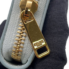 将图像加载到图库查看器中，CELINE Small Zip Wallet Light Blue10L203BEL Leather
