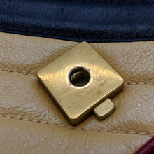 将图像加载到图库查看器中，GUCCI GG Marmont Shoulder Bag Black/Beige446744 Leather Size Small

