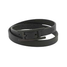 Load image into Gallery viewer, HERMES 《B-A-P》 Double Tour Bracelet Size T4 BlackH010700CHAAT4 Epsom Swift Leather
