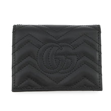 将图像加载到图库查看器中，GUCCI GG Marmont Double G Mini Wallet Black466492 Leather
