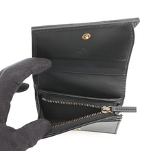 将图像加载到图库查看器中，GUCCI GG Marmont Double G Mini Wallet Black466492 Leather
