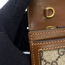 Load image into Gallery viewer, GUCCI Jackie 1961 Chain Wallet Beige/Brown652681 GG Supreme/Leather
