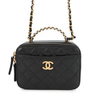 CHANEL Matelasse Small Vanity Bag BlackAS3221 Caviar Leather