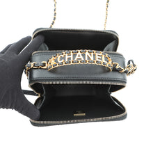 将图像加载到图库查看器中，CHANEL Matelasse Small Vanity Bag BlackAS3221 Caviar Leather
