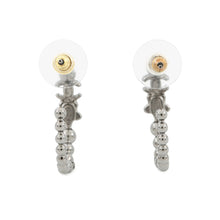 将图像加载到图库查看器中，CHANEL CC Logo Hoop Earrings Metal Rhinestone
