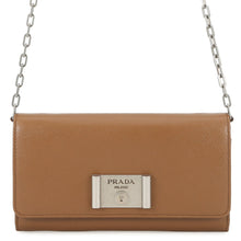 Load image into Gallery viewer, PRADA Chain wallet Camel1MT440 Saffiano Leather
