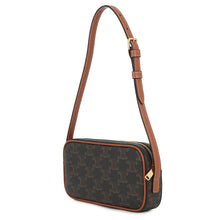 Load image into Gallery viewer, CELINE Triomphe Mini Camera Bag Tan/Multicolor10J582 PVC Leather
