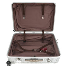 将图像加载到图库查看器中，GUCCI Porter Cabin Trolley FRM Suitcase Silver801875 Aluminum GG Supreme Size Medium
