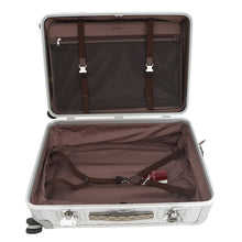 Load image into Gallery viewer, GUCCI Porter Cabin Trolley FRM Suitcase Silver801875 Aluminum GG Supreme Size Medium
