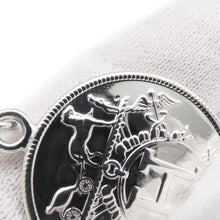 将图像加载到图库查看器中，HERMES Ex Libris Necklace Size MM SV925 K18PG
