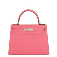 HERMES Kelly Sellier Rose Azalee Epsom Size 28