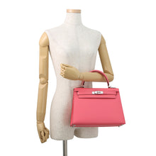 将图像加载到图库查看器中，HERMES Kelly Sellier Rose Azalee Epsom Size 28
