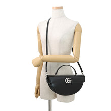 Load image into Gallery viewer, GUCCI Half Moon 2WAY Bag Black805815 Leather
