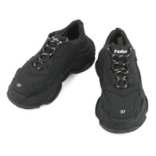 将图像加载到图库查看器中，BALENCIAGA Triple S Sneakers Black524039 Canvas Size 37
